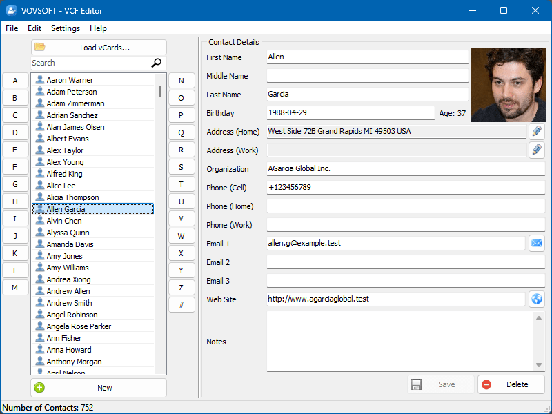 Vcf Editor For Pc Manages Vcard Files