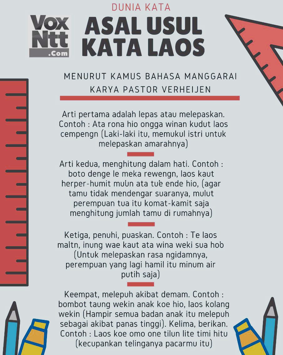 Kata LAOS, “Satire” Orang Manggarai? - VoxNtt.com