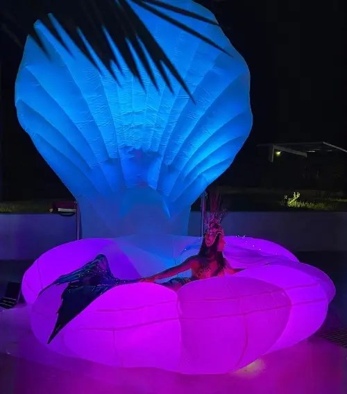 LED φουσκωτό κοχύλι ως διακοσμητικό event prop