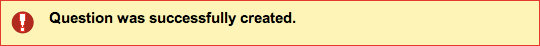 Question was successfully completed