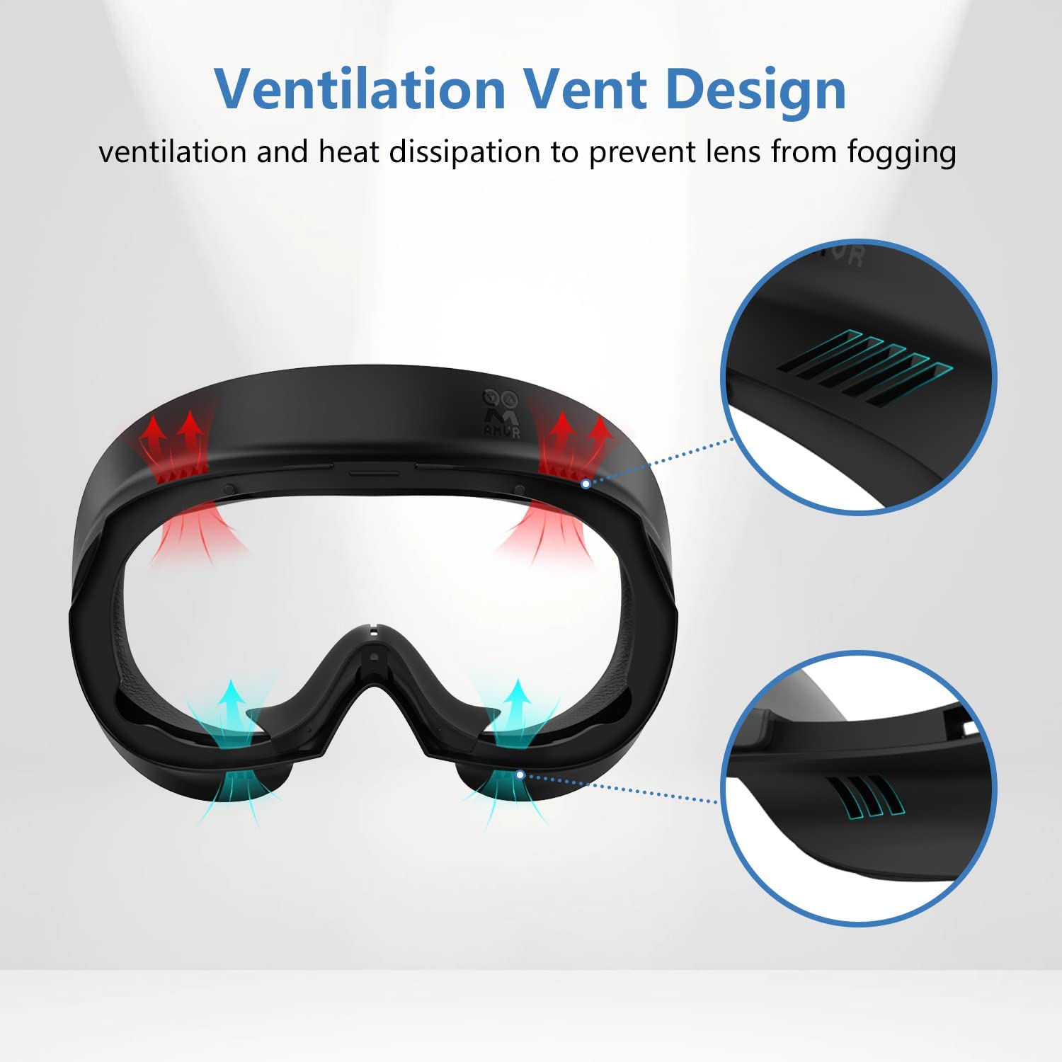 Ansiktsgränssnittet för Pico 4 har en unik ventilationsdesign. Denna möjliggör att gasen som produceras i ögonmasken kan släppas ut. Den har dessutom en bra kylningseffekt och förhindrar effektivt att bilden blir dimmig. Resultatet blir en bättre upplevelsen av att använda headsetet.