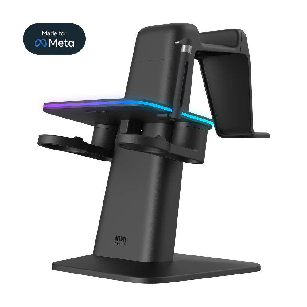 KIWI Design SPC Vertical Charging Stand with RGB - Meta Quest 3S/3/2/Pro