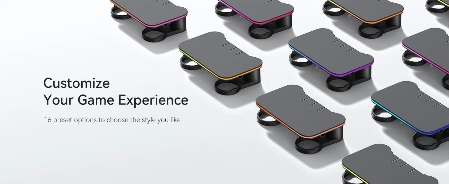 KIWI Design SPC Vertical Charging Stand with RGB, with 16 different light settings, illuminated in multiple colors for a customizable gaming experience.