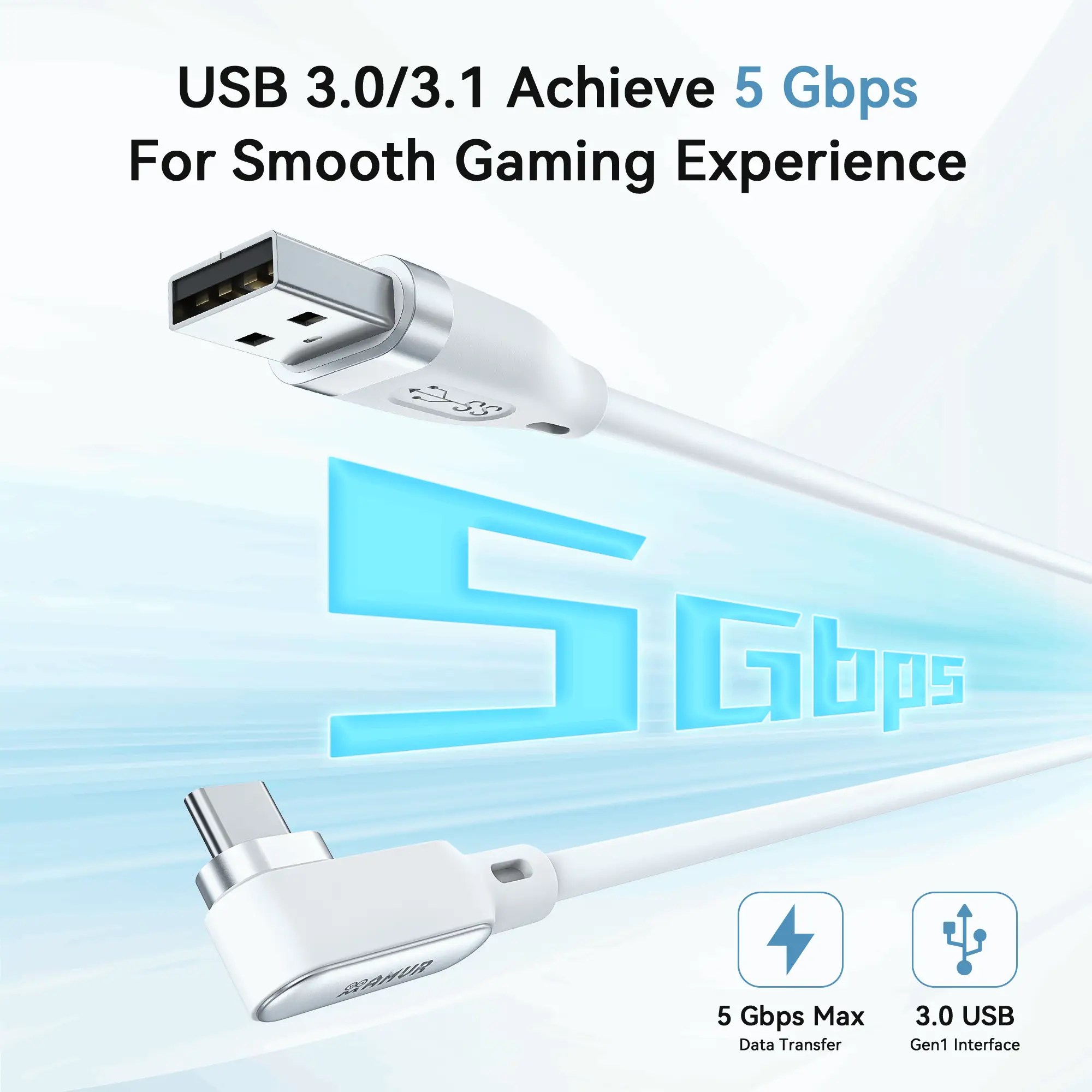 USB 3.0/3.1 support, up to 5Gbps data transfer for a stable and fast PC VR experience