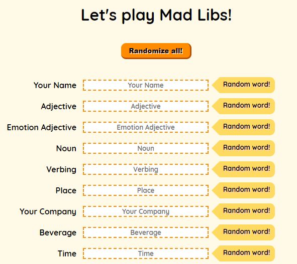Github Chelseabee Madlib Generator Generates Madlib Based On User Inputs - Premium Vintage Wallpaper Gallery - Mobile
