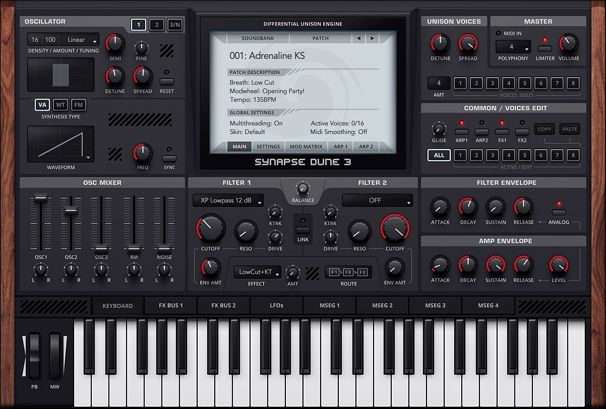 Synapse Audio – DUNE 3.2.0.5 VSTi, AAX x86 x64