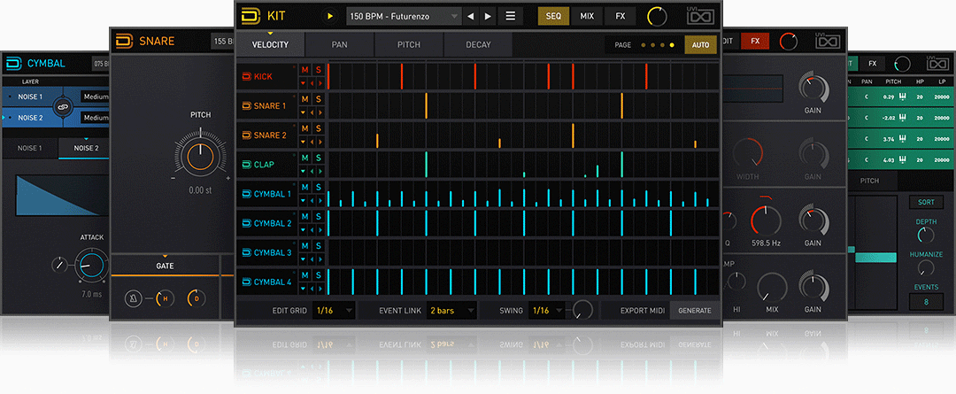 UVI – Drum Designer v1.6.0 (UVI Falcon)