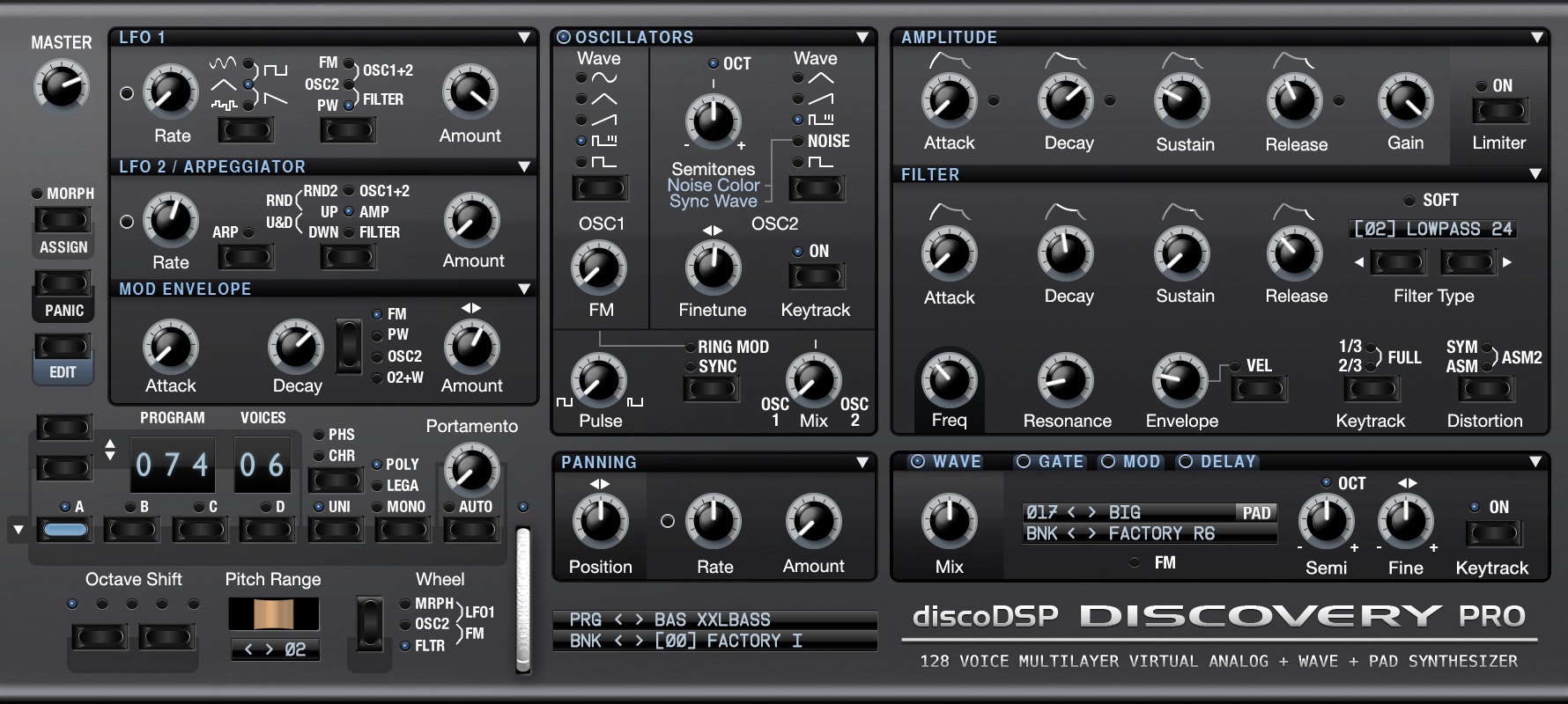 DiscoDSP – Discovery Pro v7.5 SAL, VSTi, VST3i, AAX x64