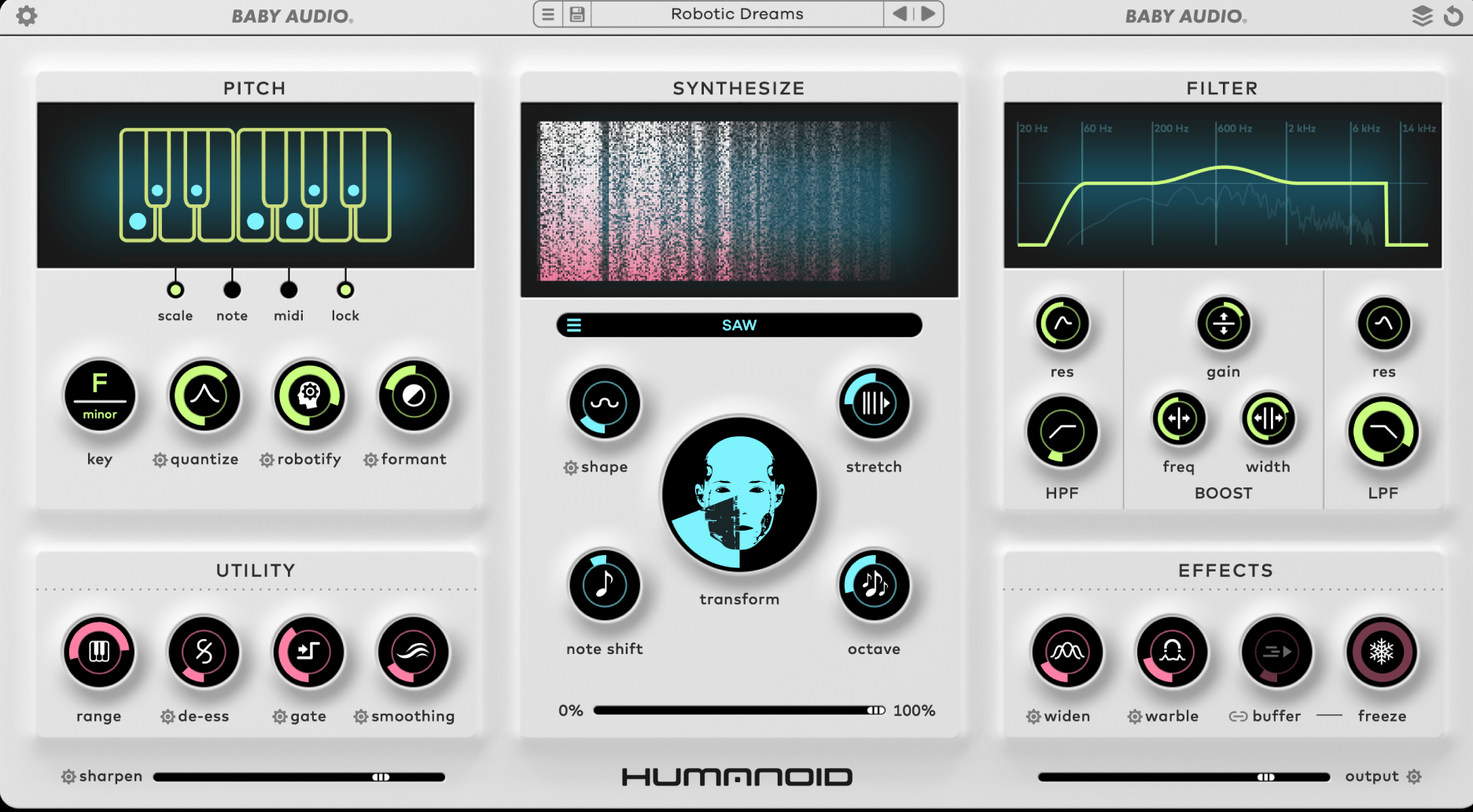 BABY Audio – Humanoid v1.0.0 VST, VST3, AAX, AU WIN.OSX x86 x64
