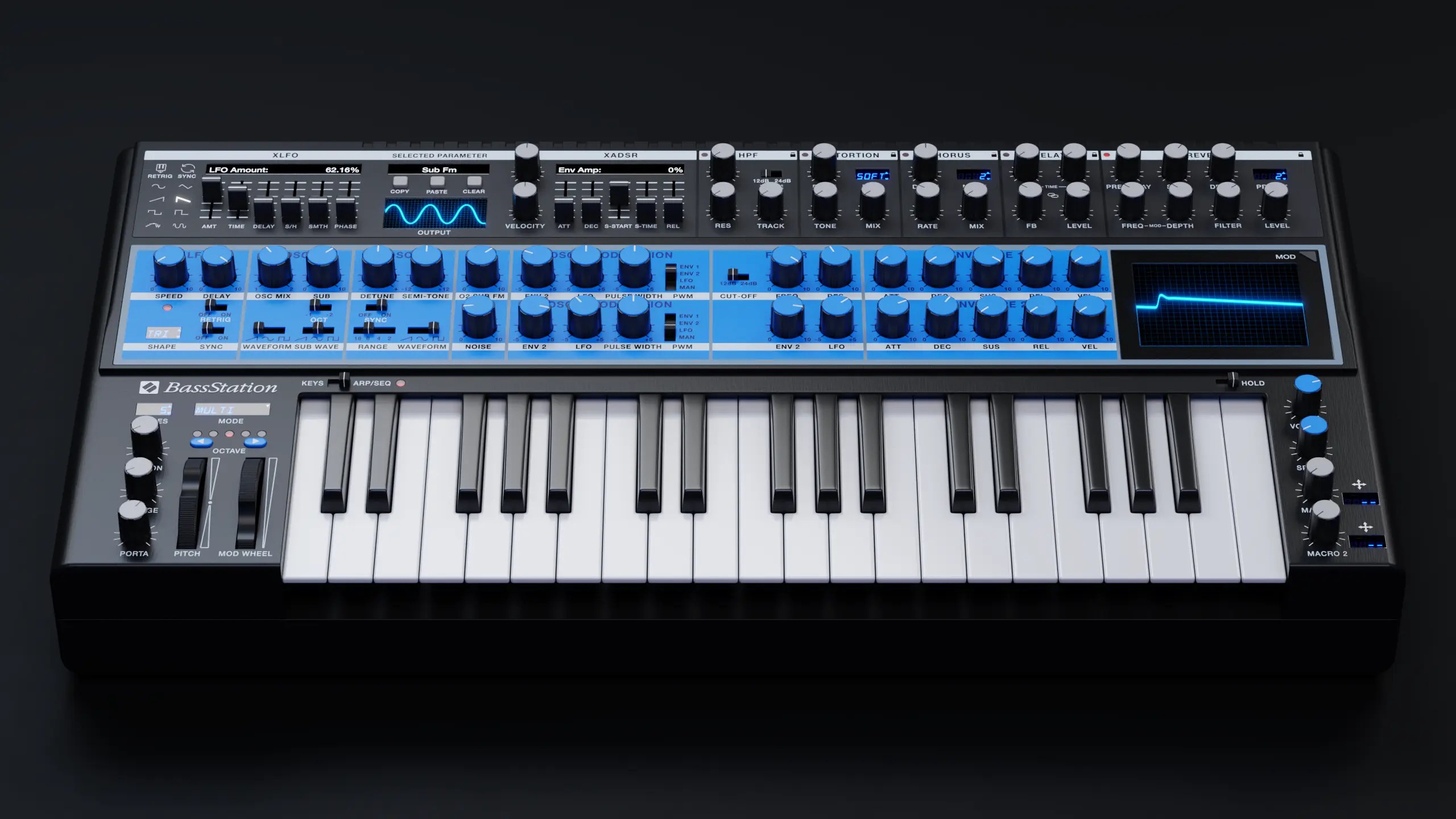 GForce Software – Bass Station v1.0.0 STANDALONE, VSTi, VST3i, AAX, AUi WIN.OSX x64