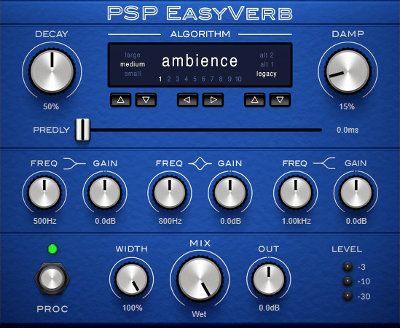 PSPaudioware – PSP EasyVerb 2.0.1 VST, VST3, AAX x64