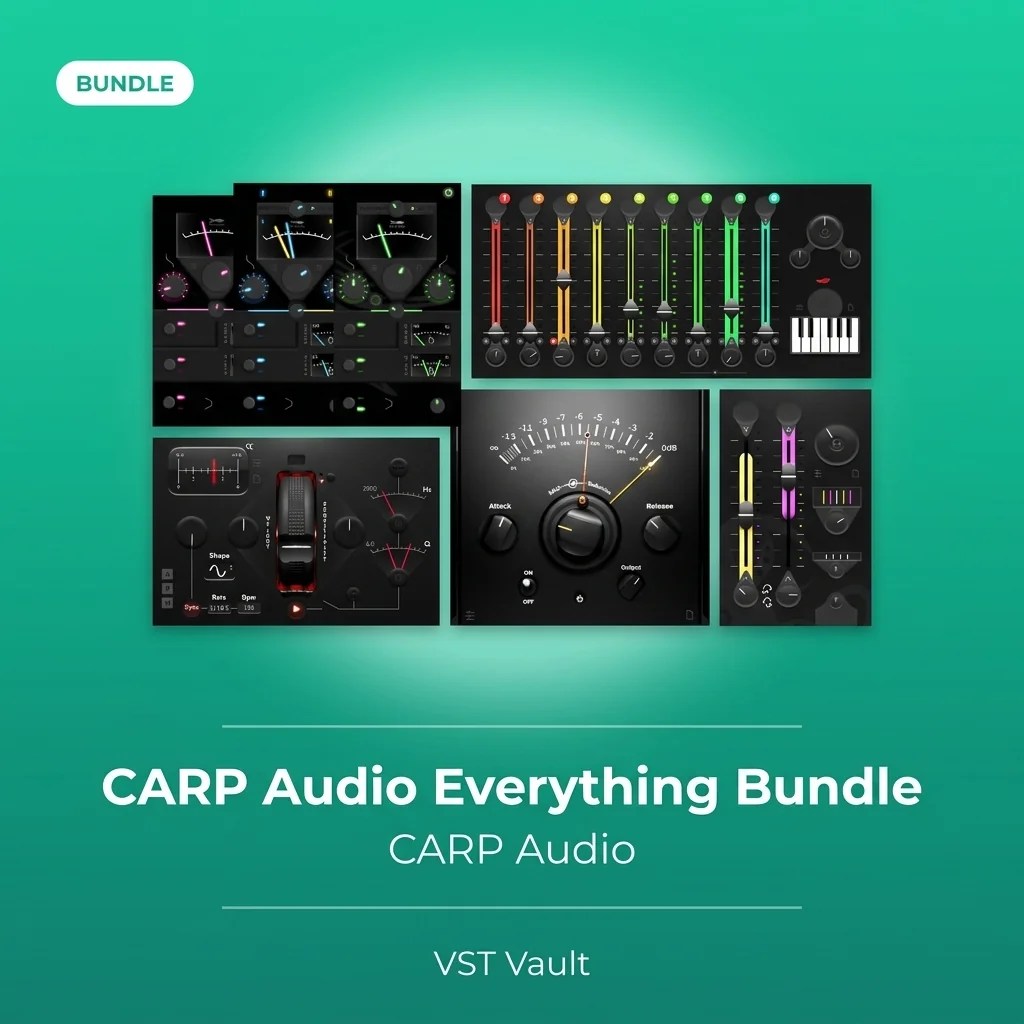 CARP Audio Everything Bundle product card with creative effect plugin interfaces