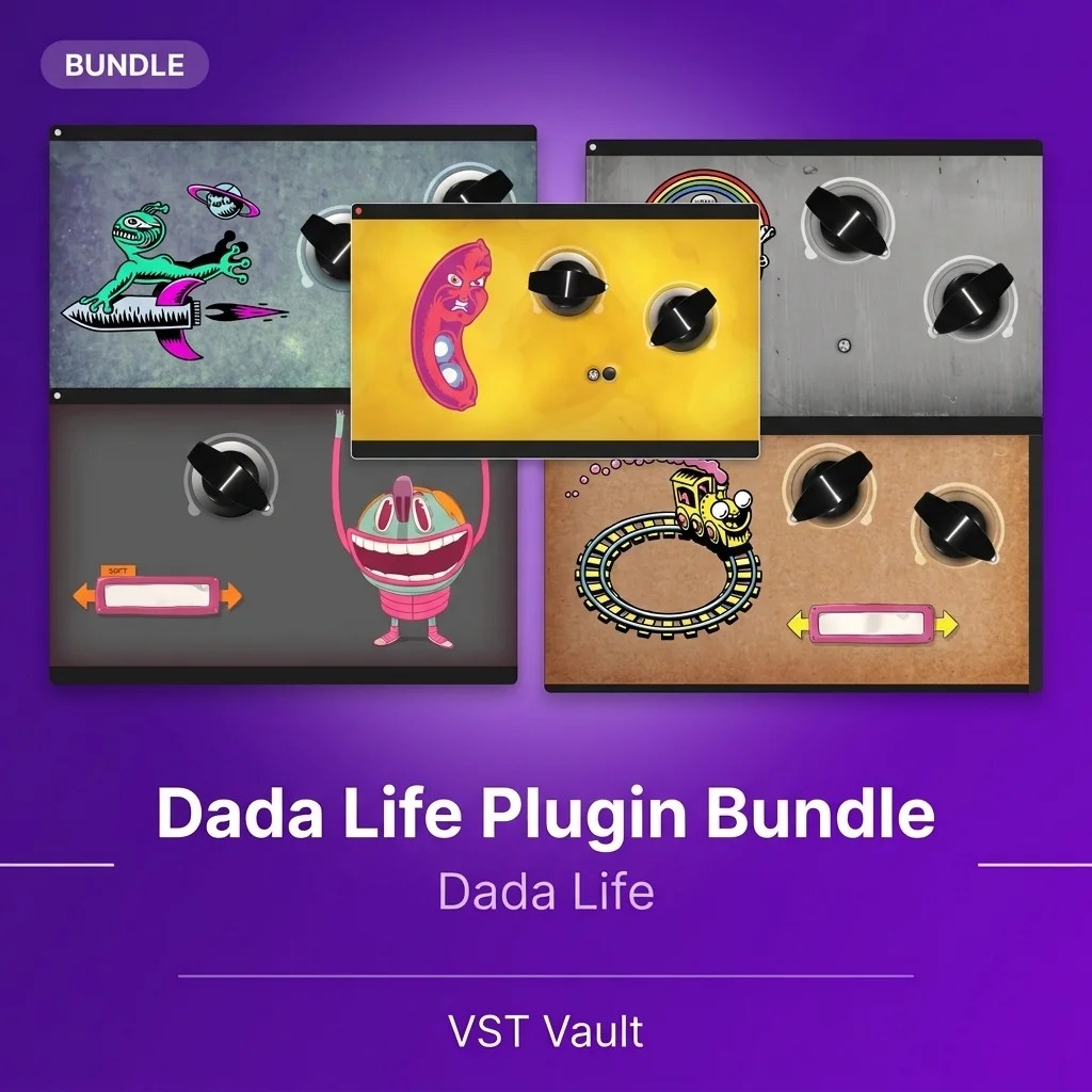 Dada Life Plugin Bundle product card with Sausage Fattener style effect plugin interfaces