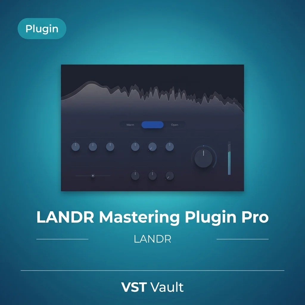 LANDR Mastering Plugin Pro AI mastering plugin interface on VST Vault product card