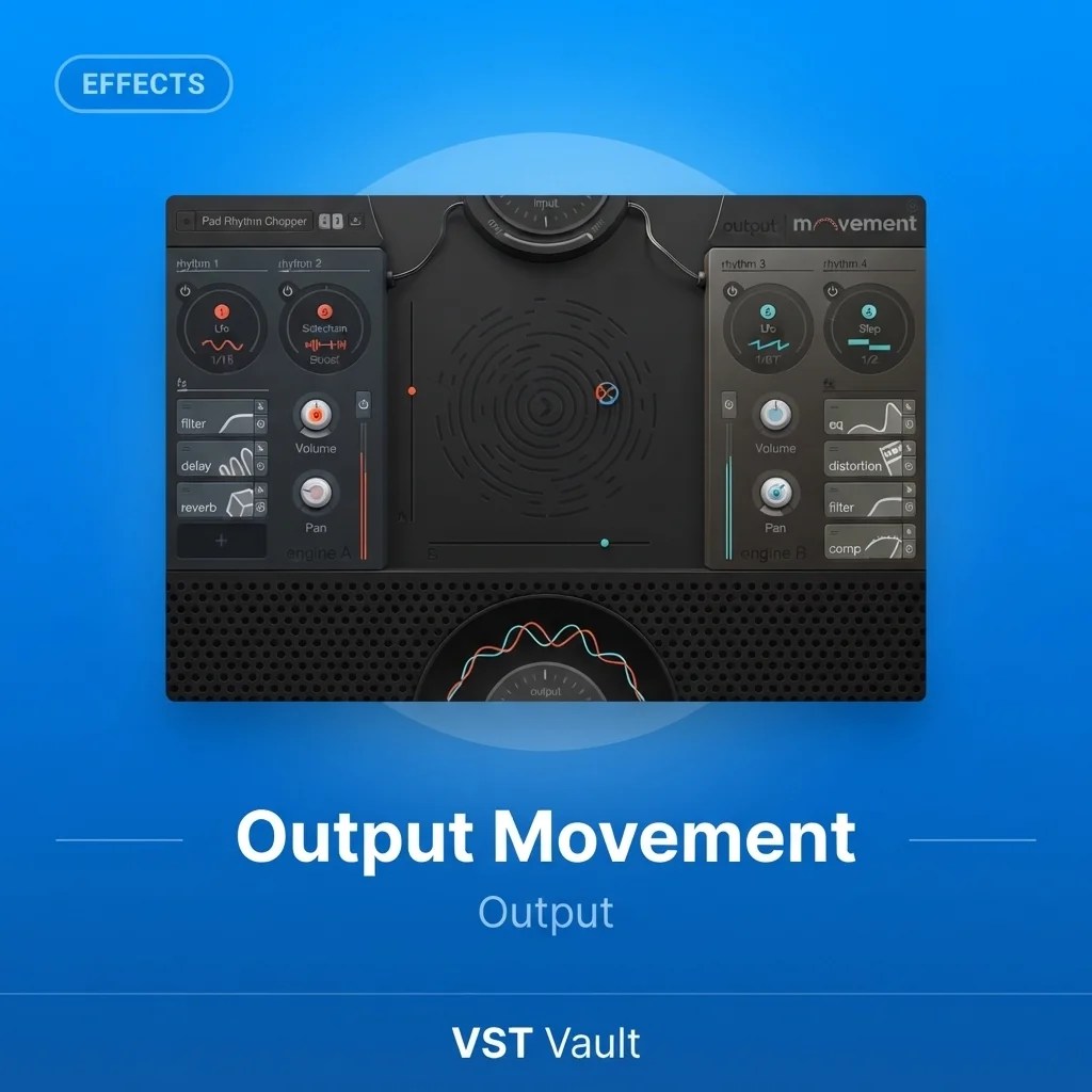 Output Movement rhythm effects engine plugin interface on VST Vault product card
