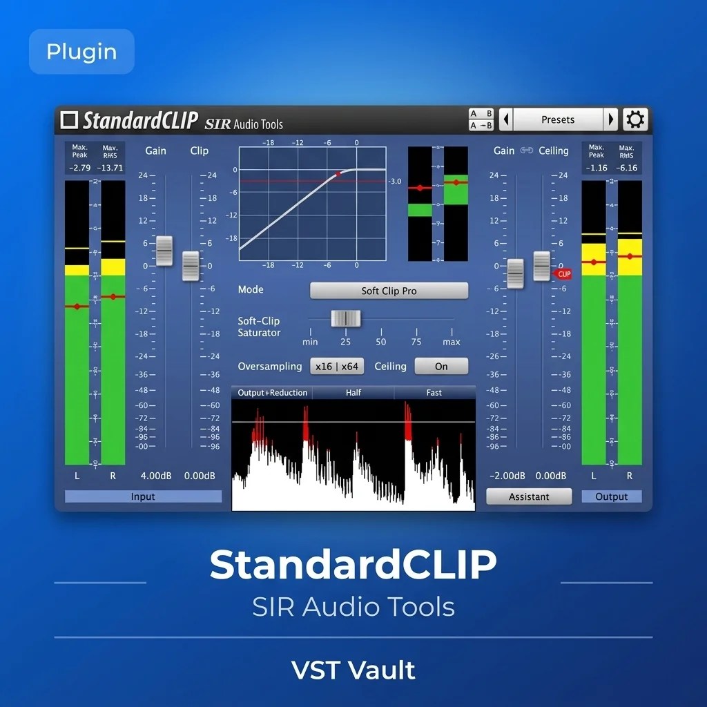 SIR Audio Tools StandardCLIP clipper plugin interface on VST Vault product card