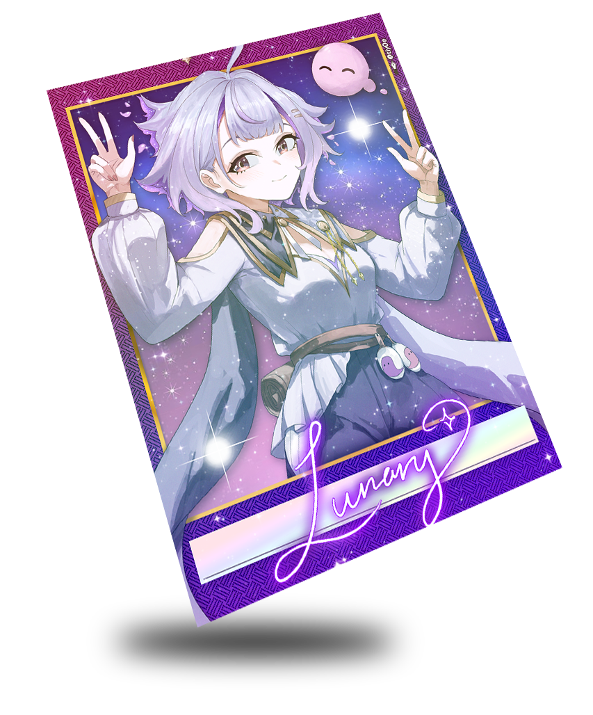 Lunary, The Dream Eater Vtuber Trading Card