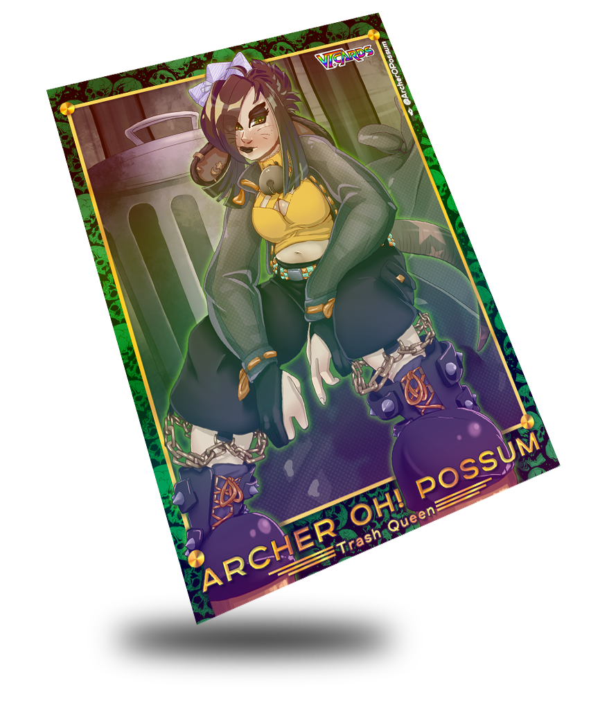 Archer Oh! Possum Trash Queen, Vtuber Trading Card