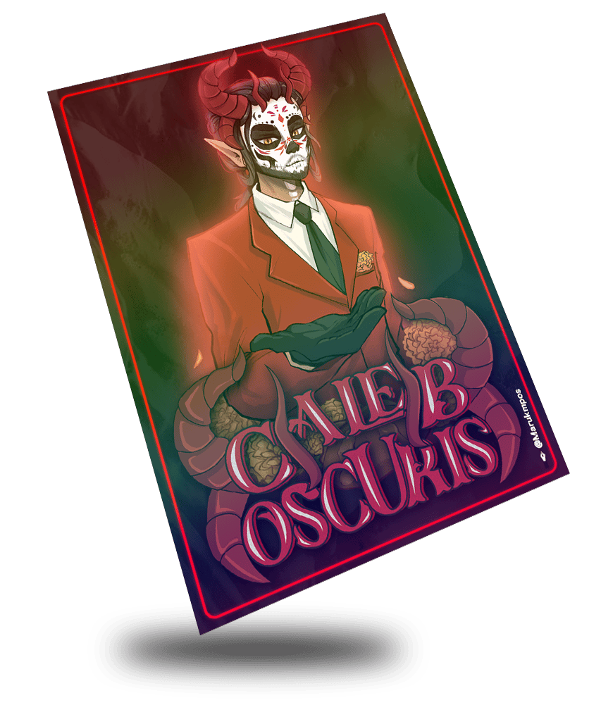 Caleb Oscuris Tiefling, Vtuber trading card