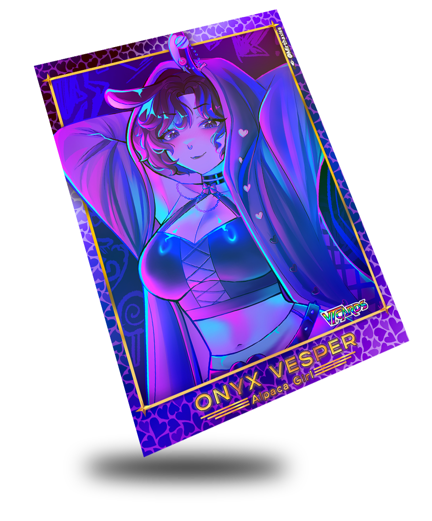 Oynx Vesper Stat Style, Vtuber Trading Card