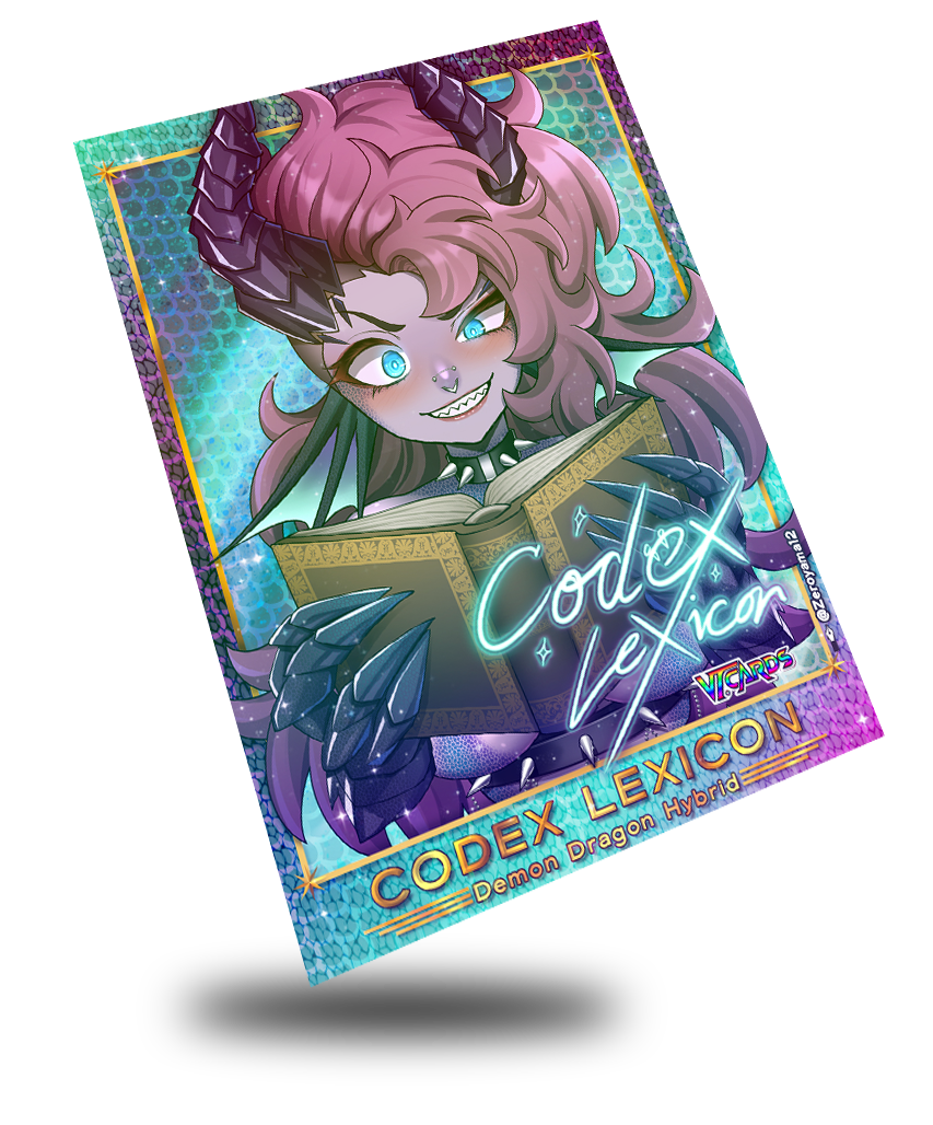 Codex Lexicon Demon Dragon Hybrid, Vtuber Trading Card