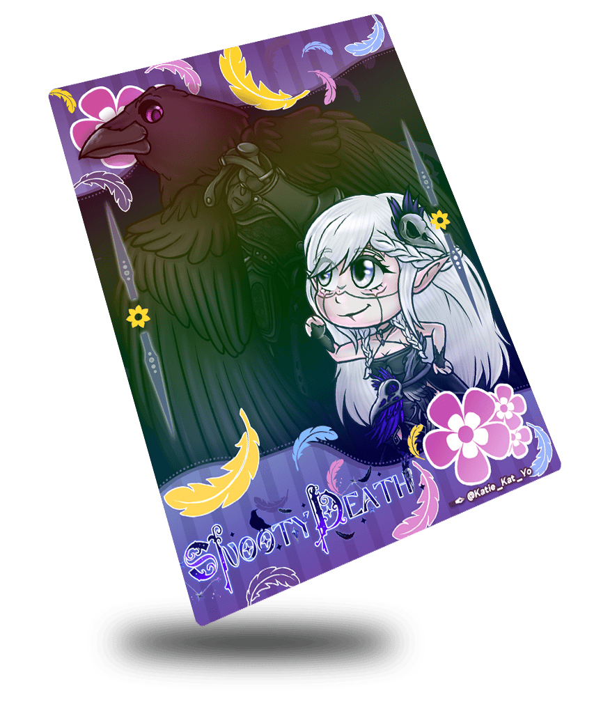 Snooty Death Chibi Style, Vtuber Trading Card