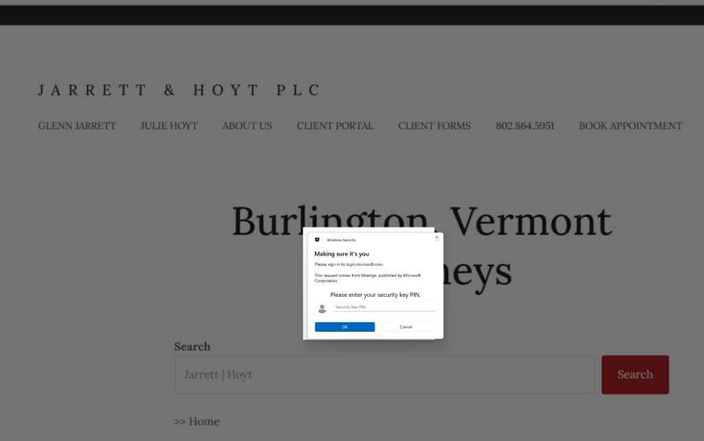 Phishing Resistant MFA Jarrett Hoyt PLC