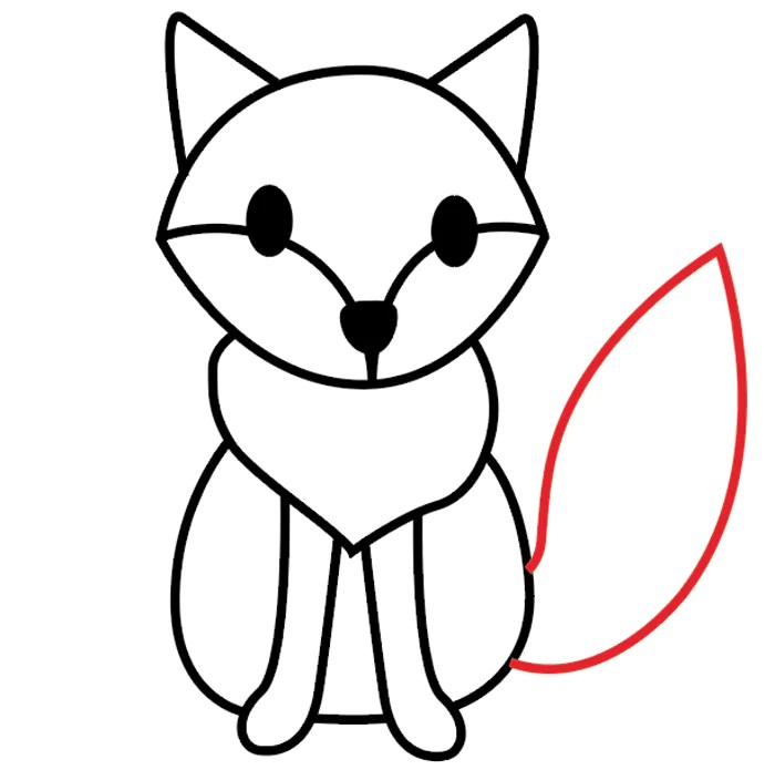 рисуем лису поэтапно для детей