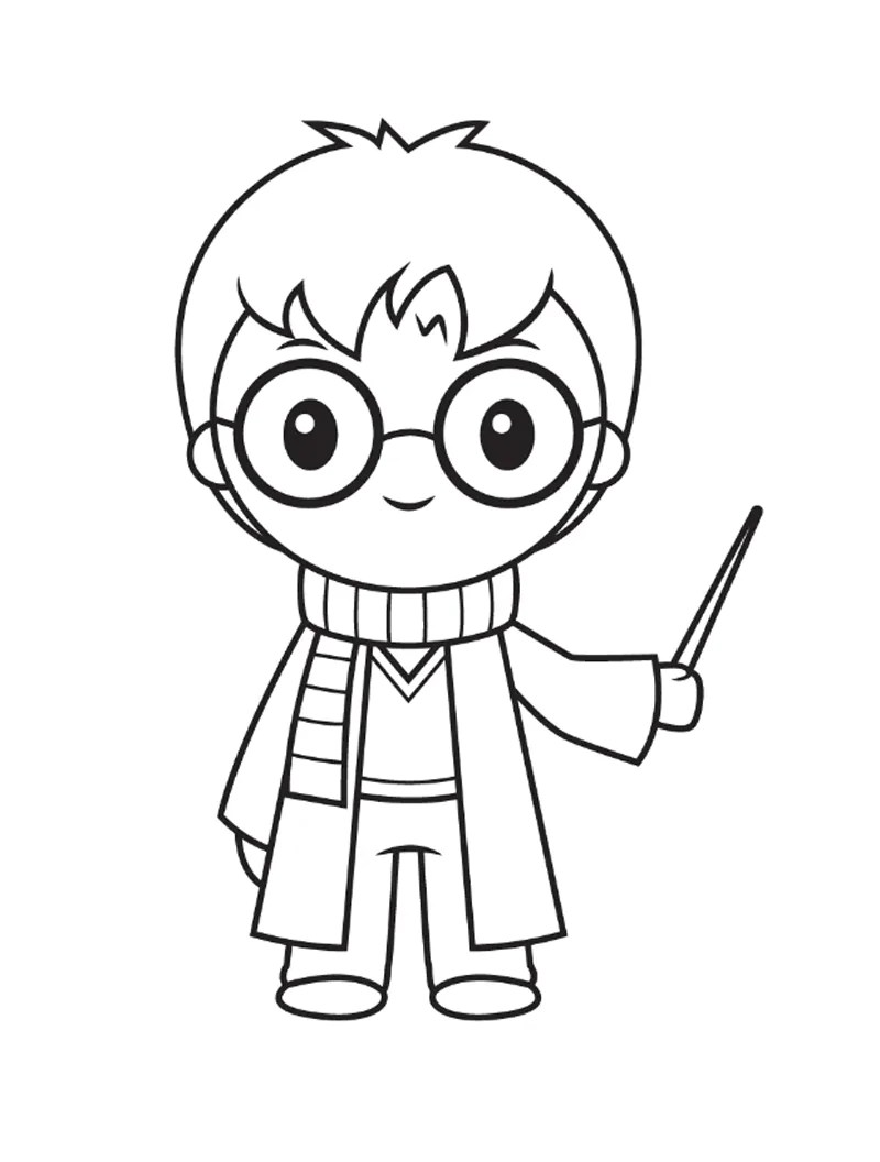 как легко нарисовать портрет гарри поттера