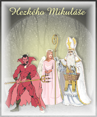 Přání čert, Mikuláš a anděl Hezkého Mikuláše Vtipnice.eu