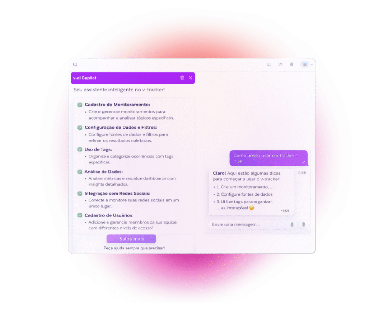 v-ai Copilot - Assistente IA do v-tracker