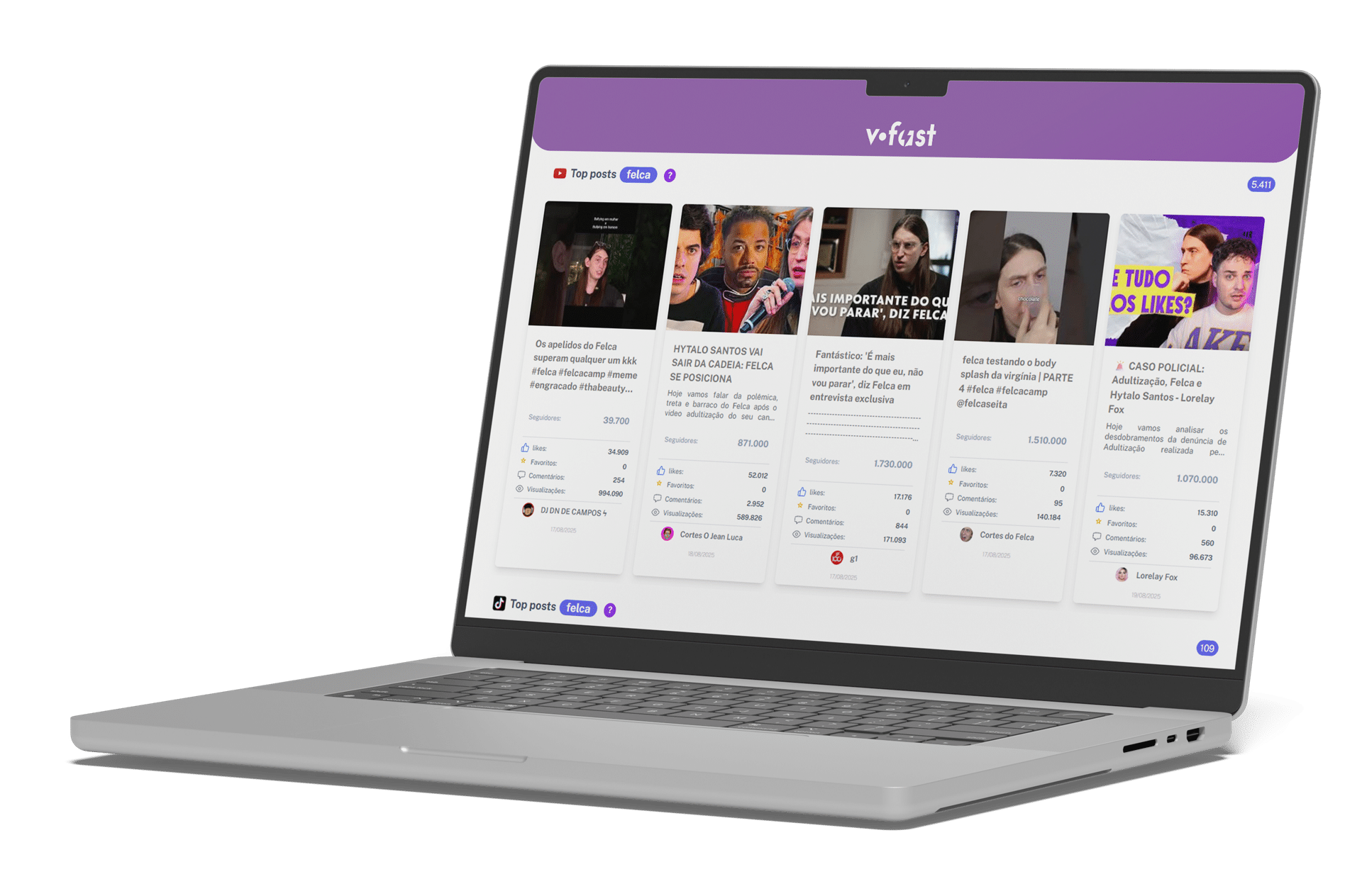 Agilize suas decisões com a busca expressa do v-fast. Acesse dados completos de Social Listening em tempo real, como volume e alcance, em segundos.