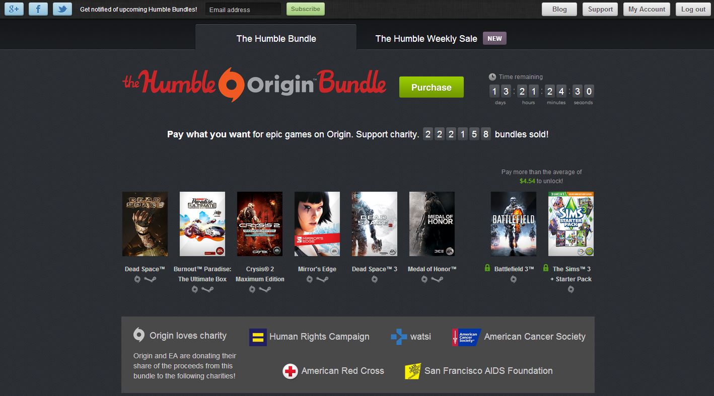 Holy shitballs, the new Humble Bundle includes eight awesome EA games through Origin