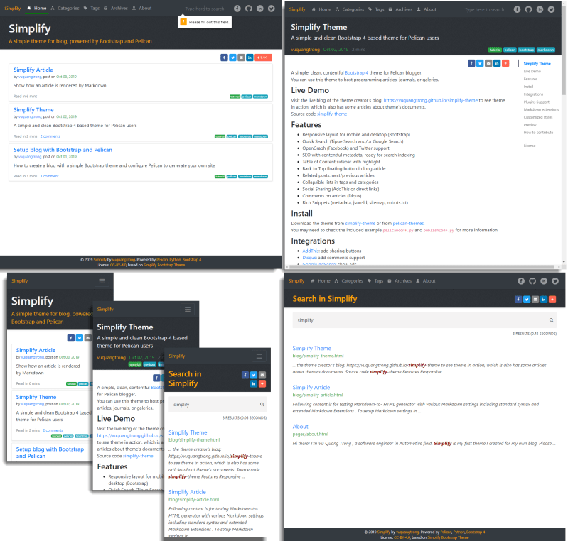 Simplify Theme - Dark Illustrations - Incredible 8K Collection