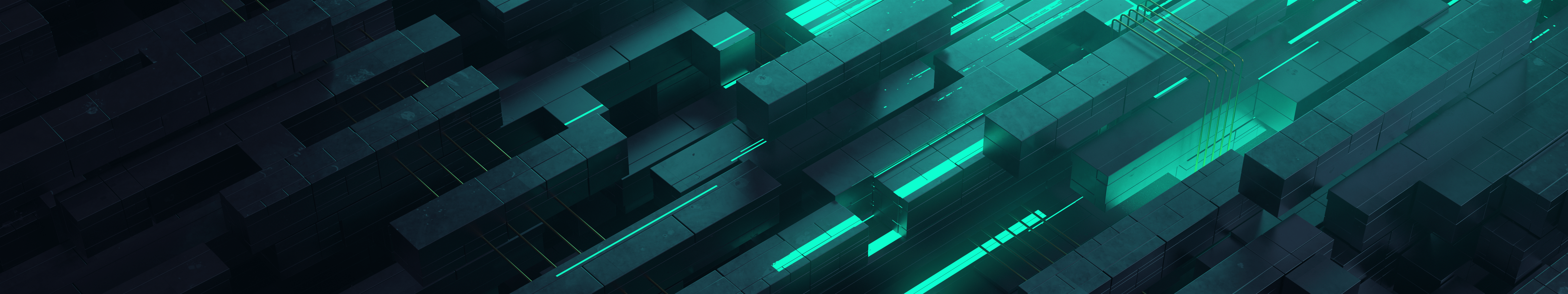 3d abstract, abstract, neon glow, teal, digital art on teal neon wallpapers