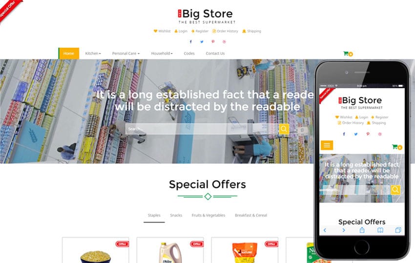 Big Store An E Commerce Online Shopping Bootstrap Responsive Web Template