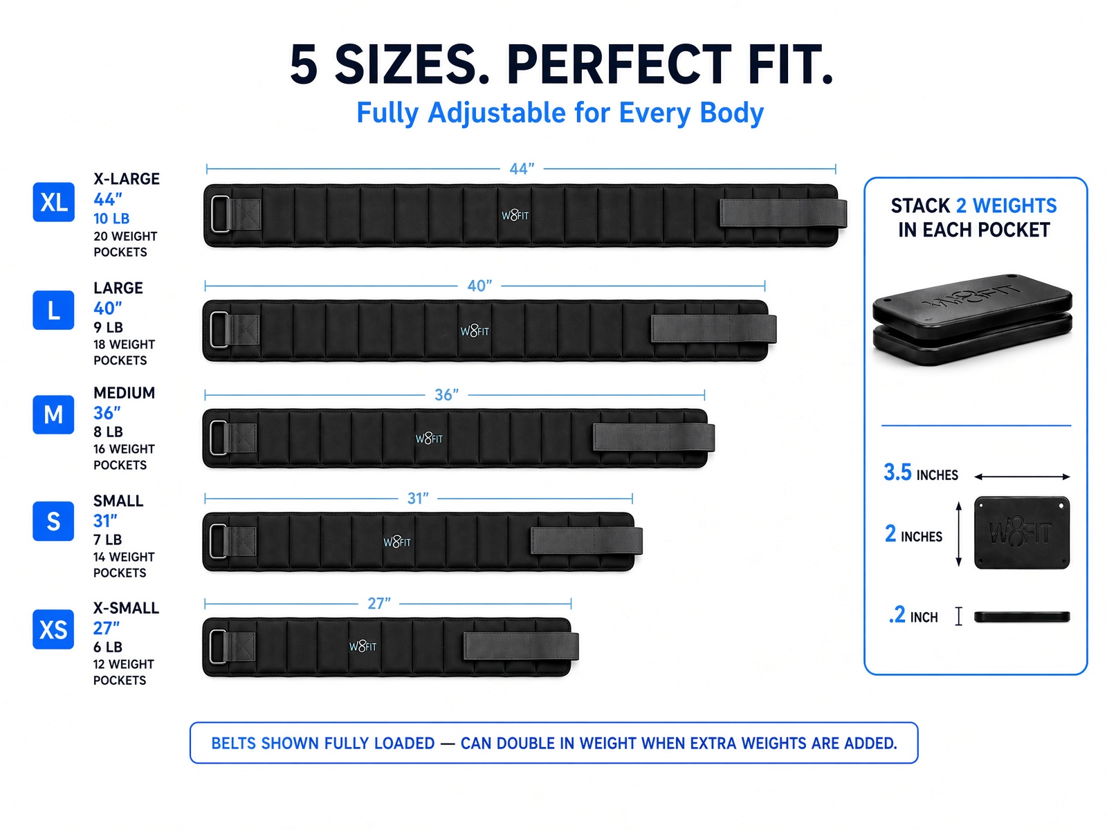 Adjustable Weighted Belt for Women | Bone Density | W8FIT