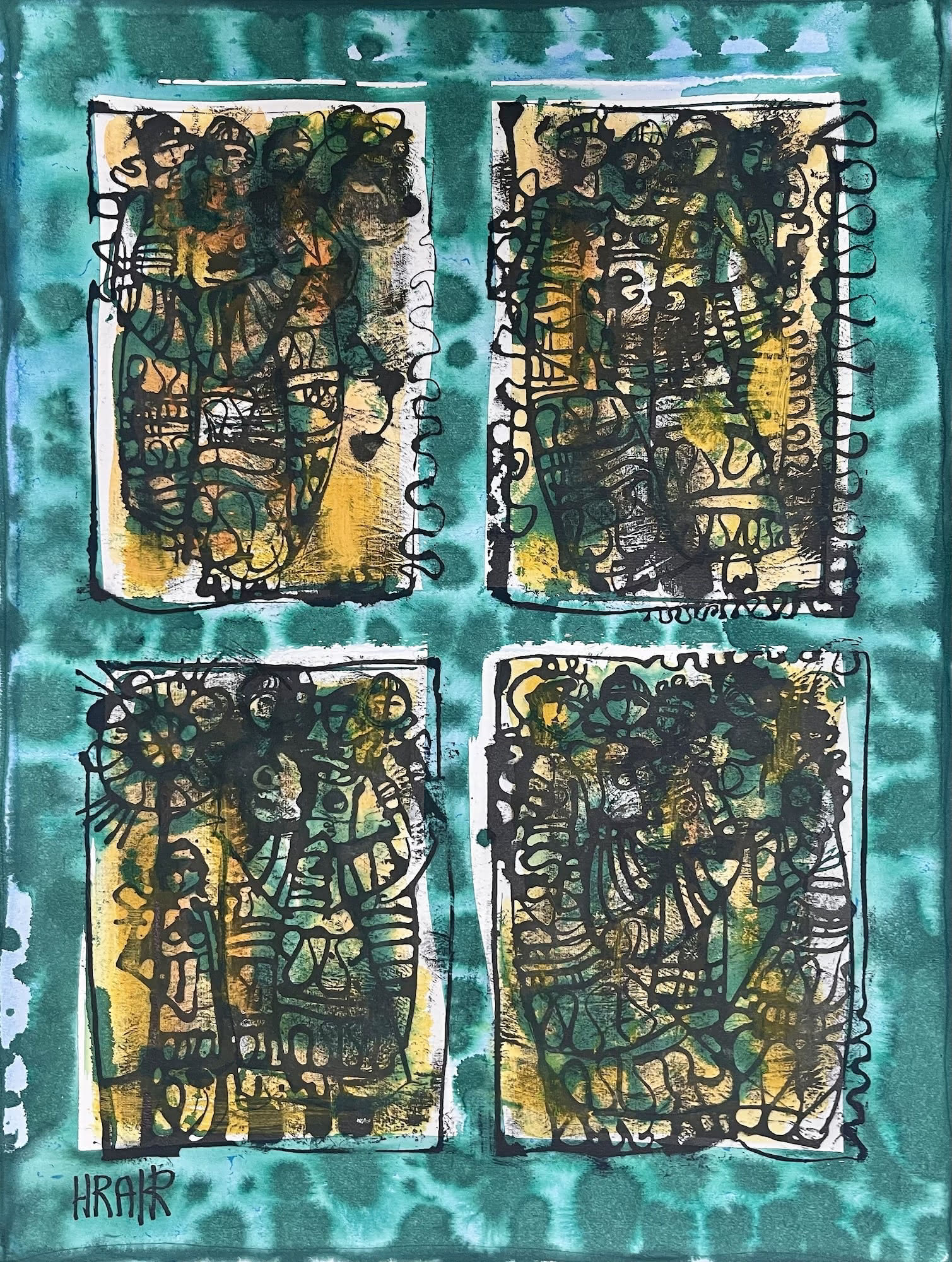 Lot #62 — Hrair — Abstract Composition