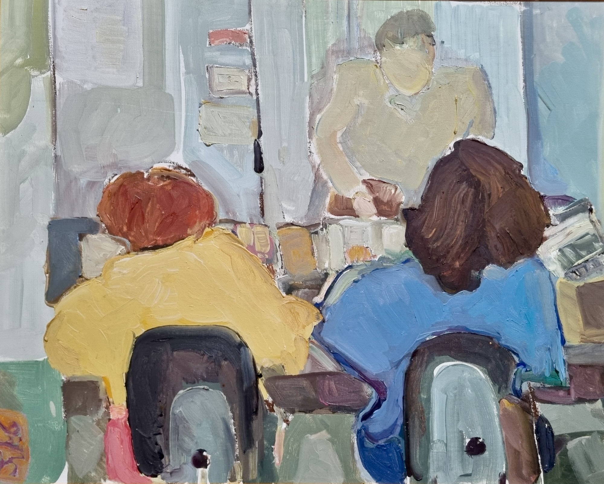 Kameel Hawa — Telephone Operators (A Booth for Long Distance Calls During the Years of Civil Strife) — 1995