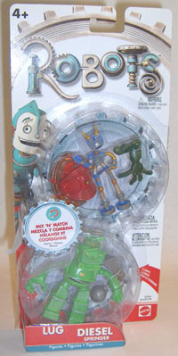 Robots the movie, rodney cobberbottom piper pinwheeler action figures