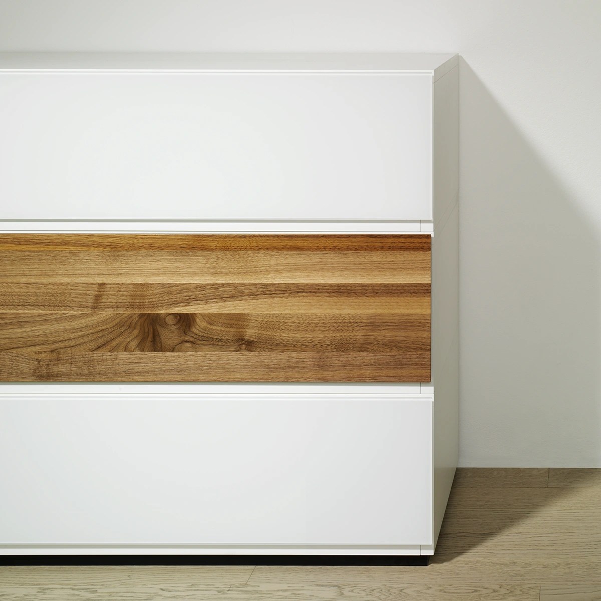 Furniture Collection Elements - Low Sideboards with Oak Fronts, Close-Up