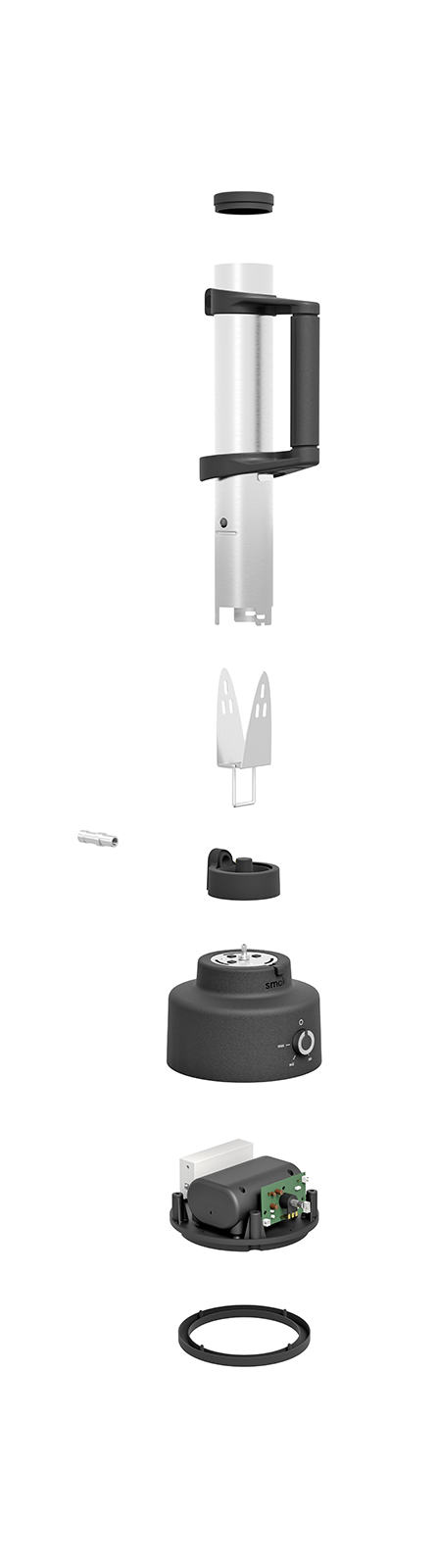 Cold Smoke Generator - Exploded View of the different components