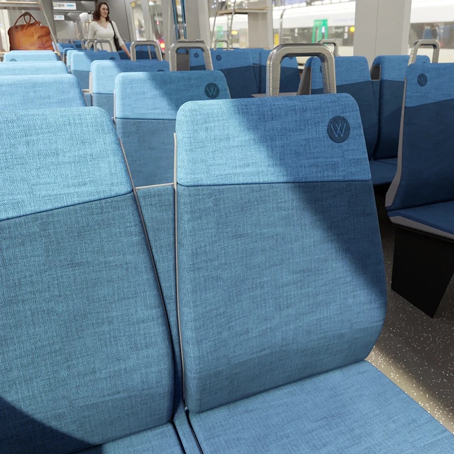 Visualizations - Teaser Picture, Close Up Train Seats