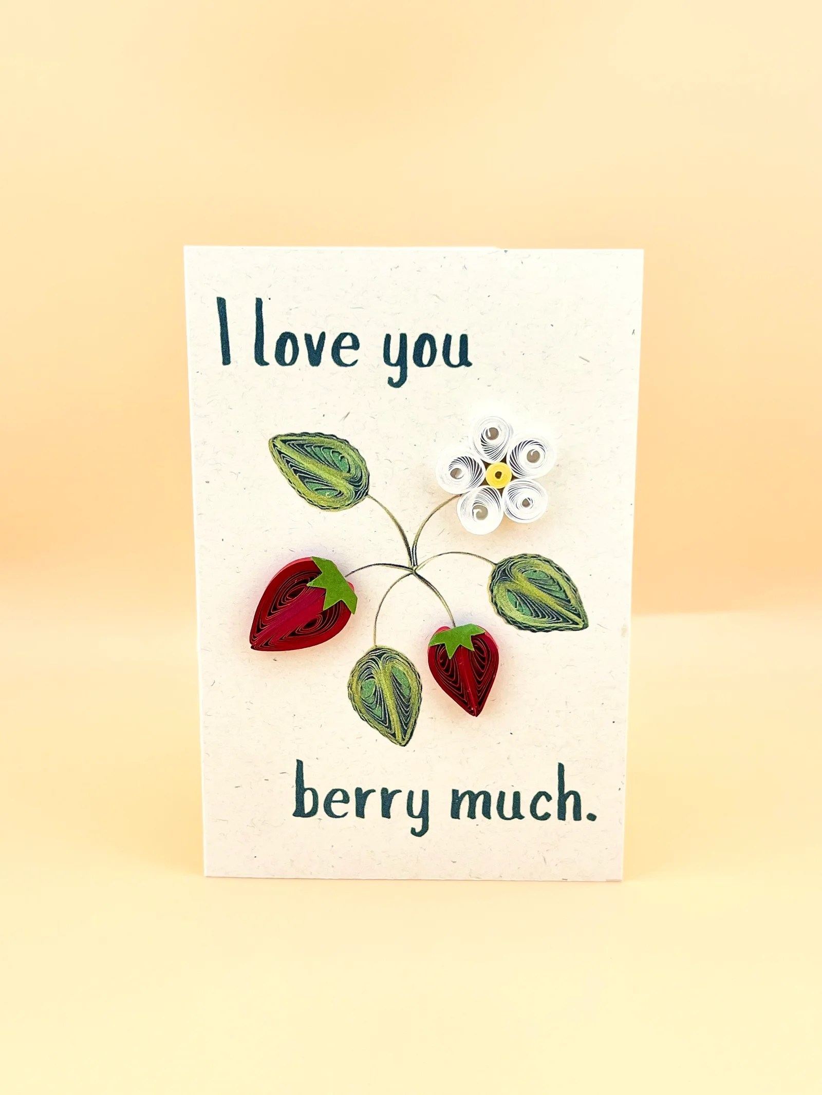 "I love you berry much" card