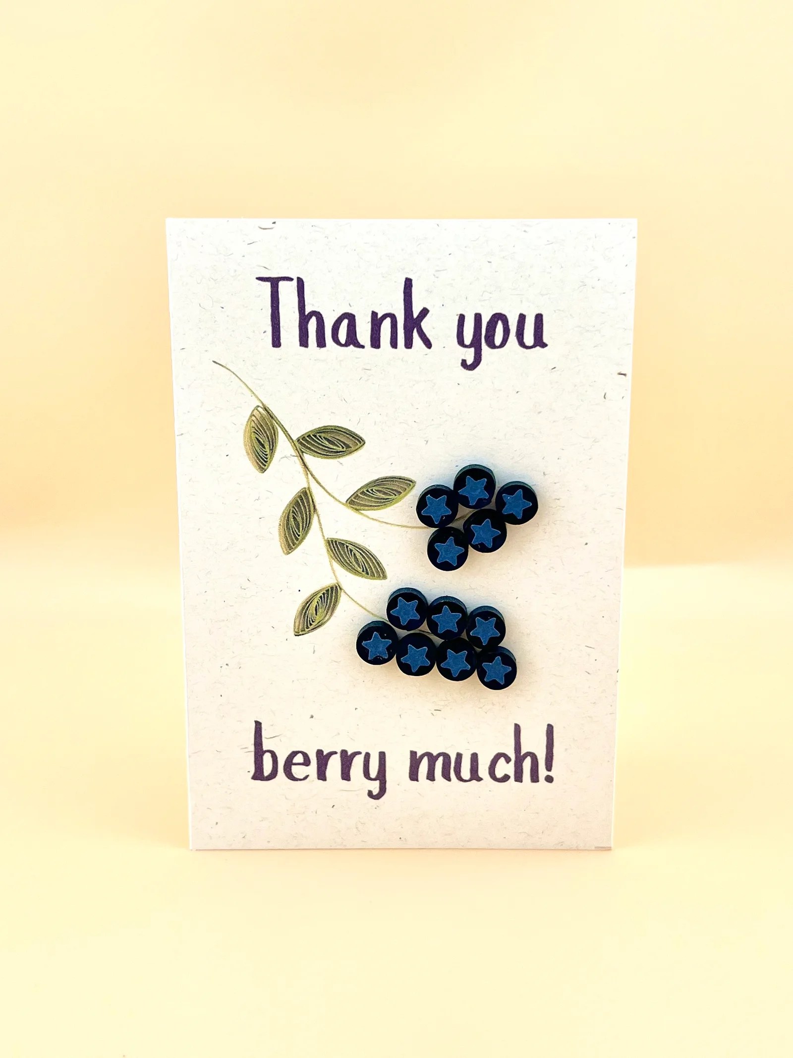 "Thank you berry much" card
