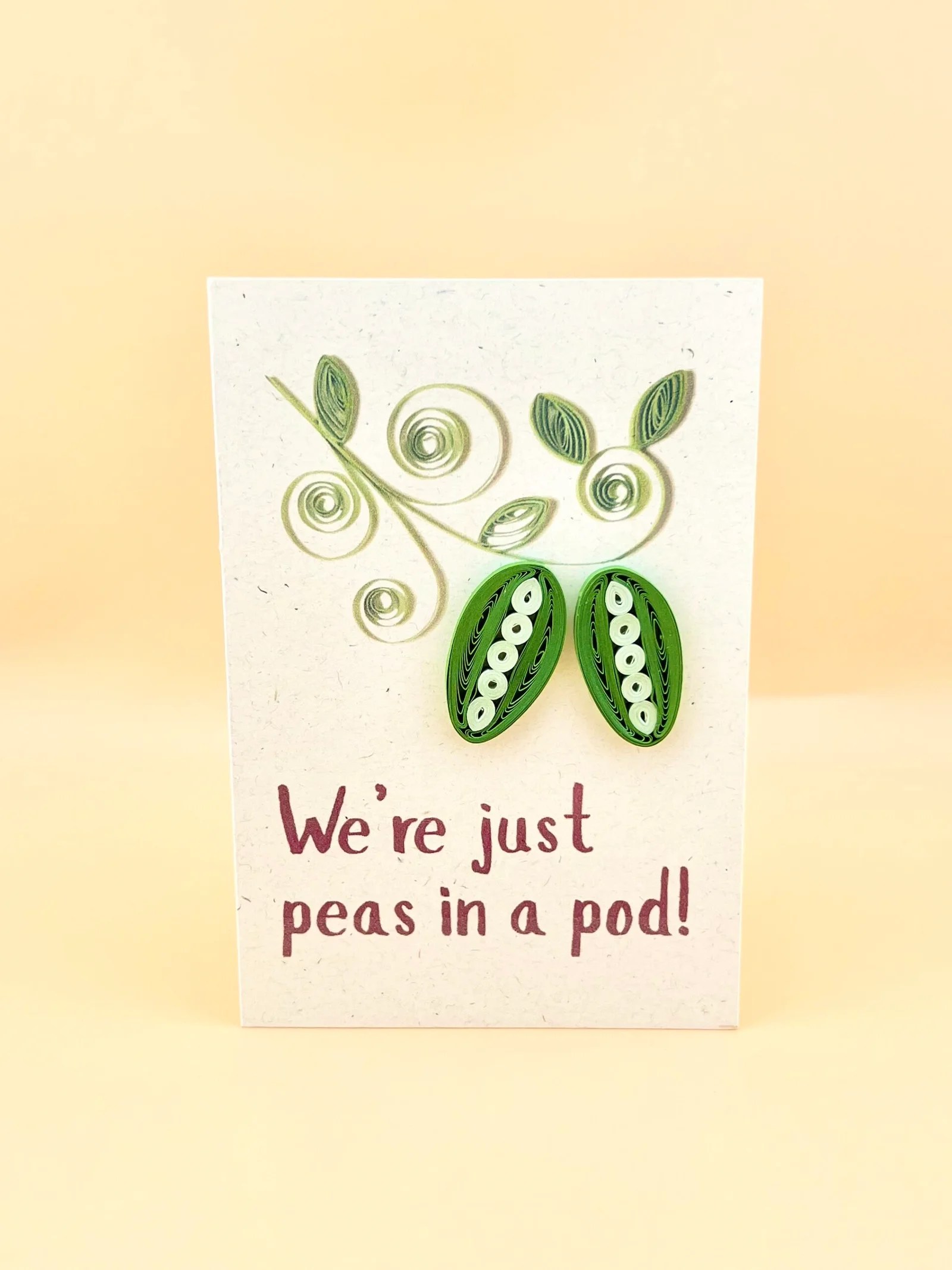 "We're just peas in a pod" card