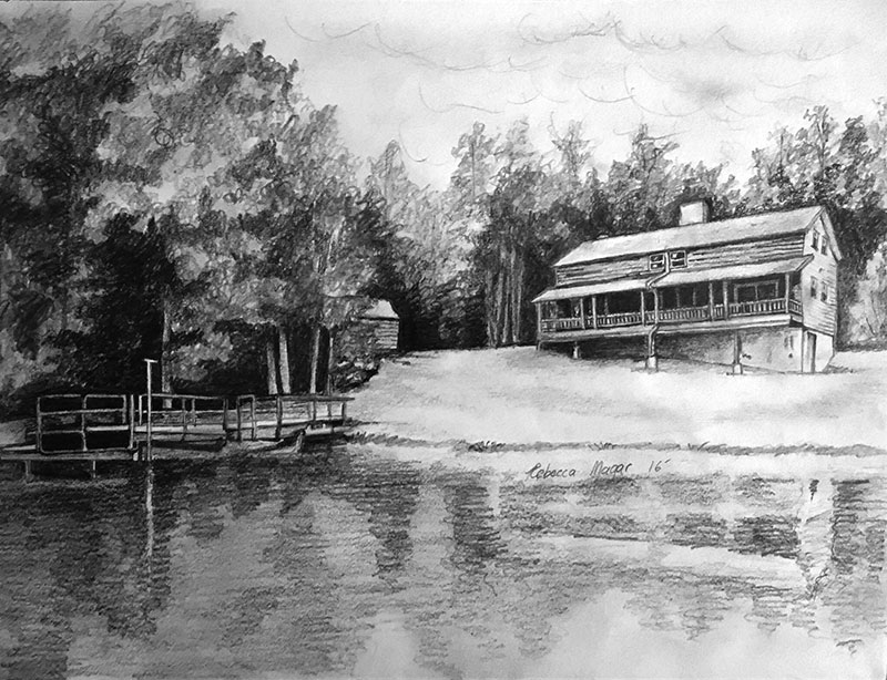 1920 bumping lake rd 9 goose prairie wa 98937 is a single family home built in 1940 . Commissioned Work in Progress - Cabin Sketch by Rebecca Magar