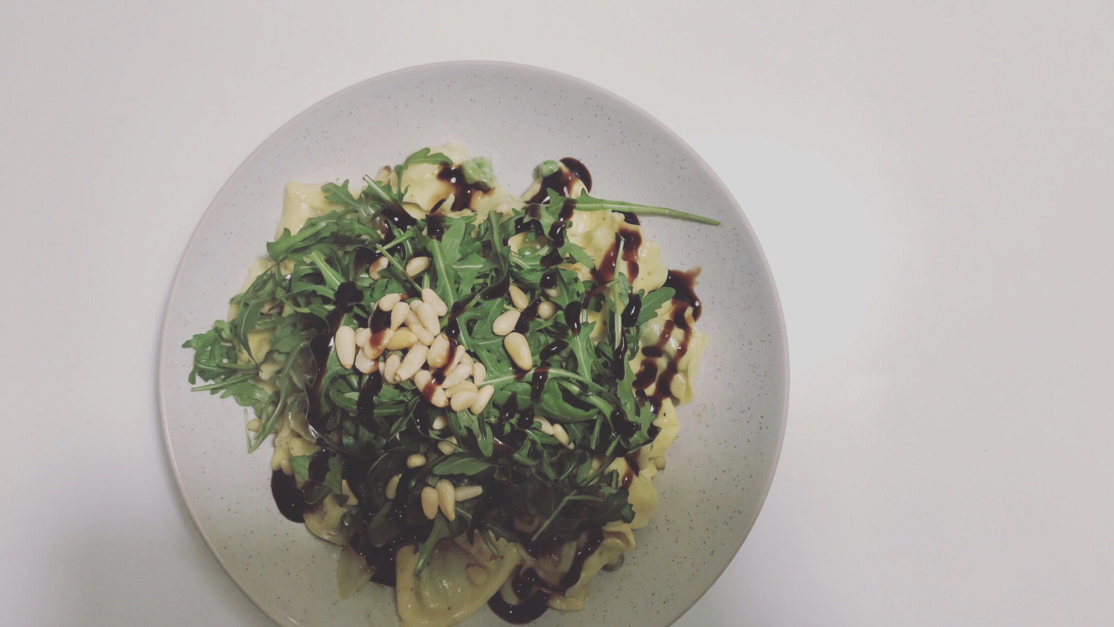 rocket & balsamic glaze.