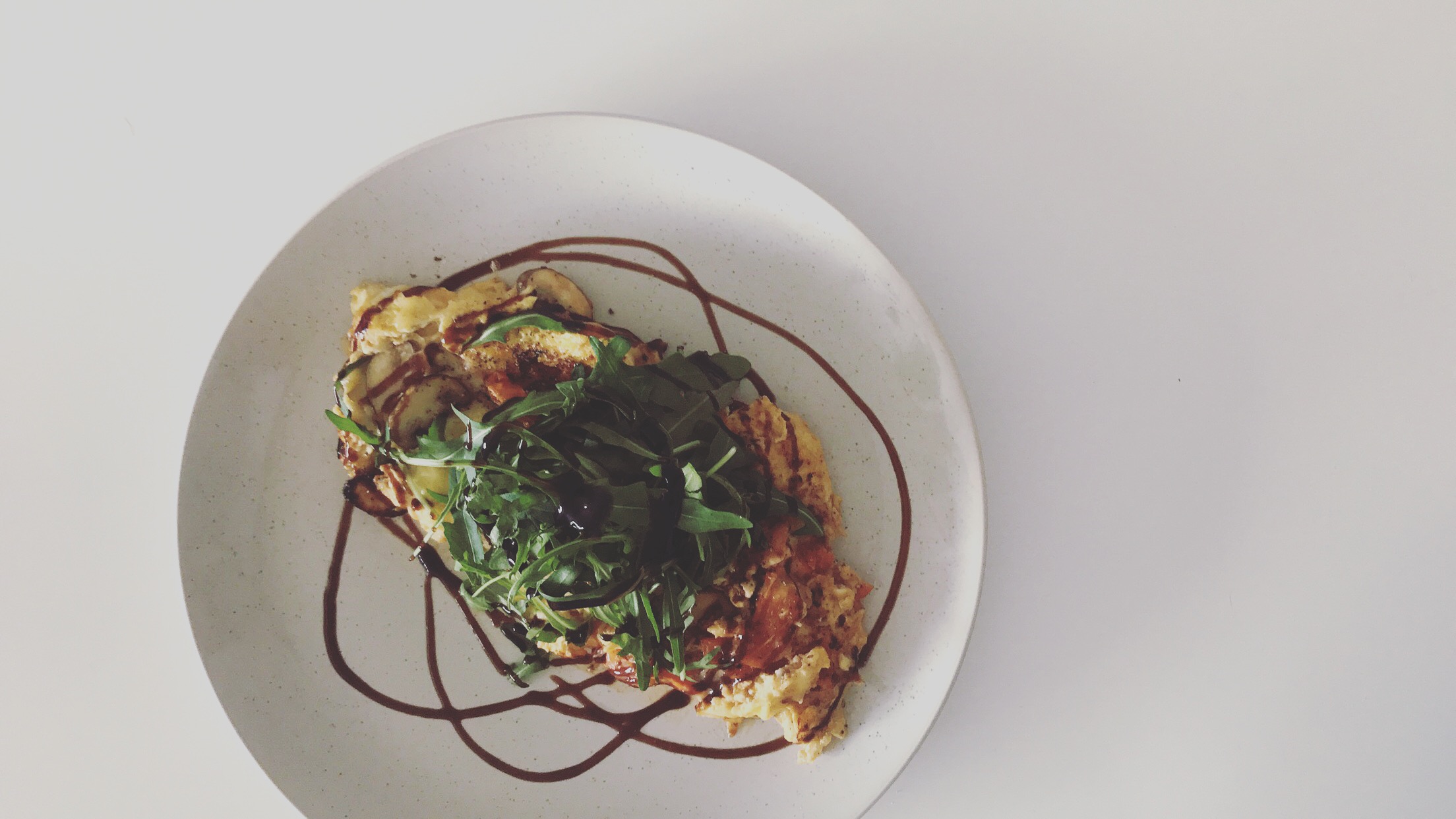 rocket & balsamic glaze.