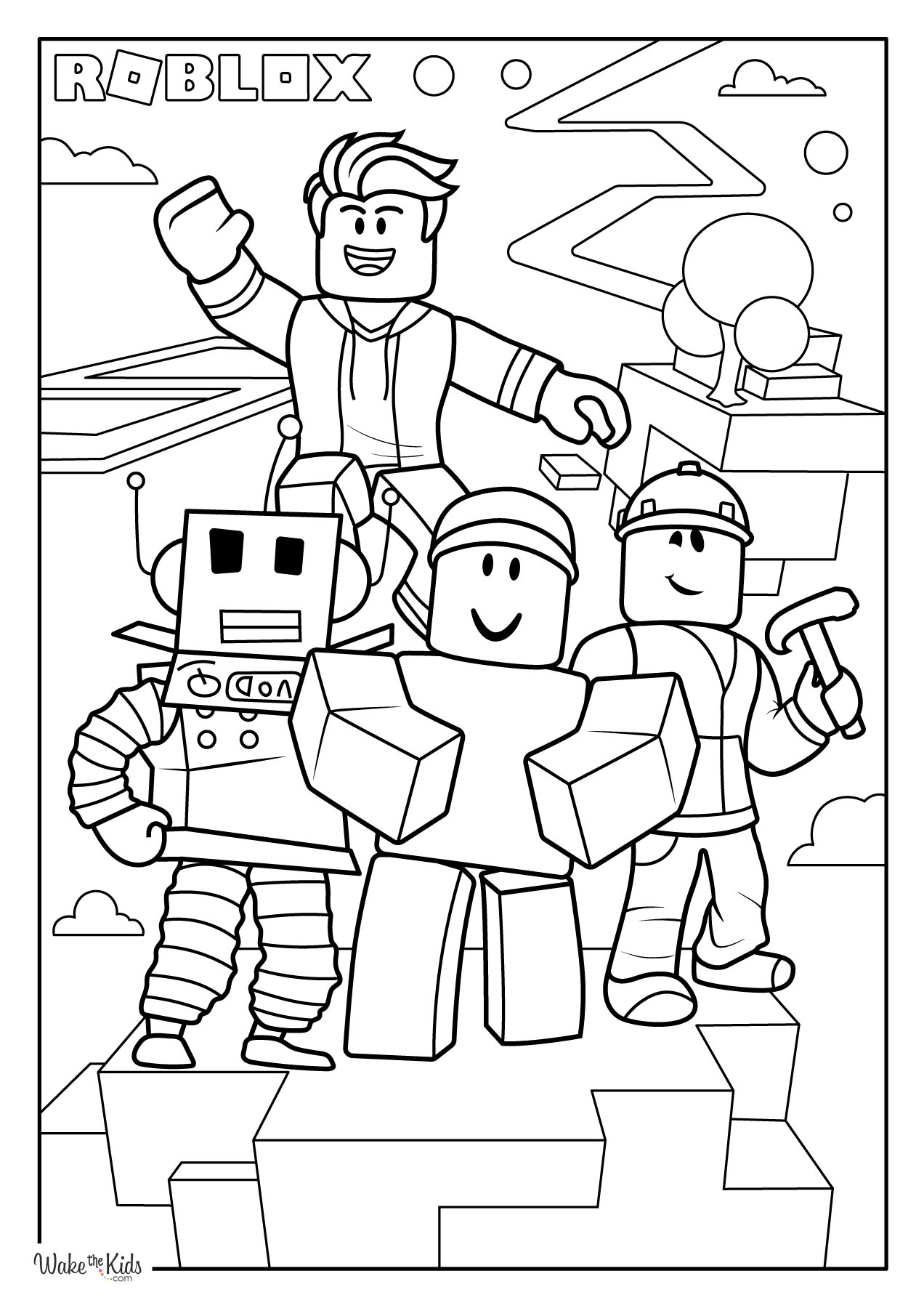 Roblox Coloring Pages Free Printable PDFs WakeTheKids Roblox Coloring Page 